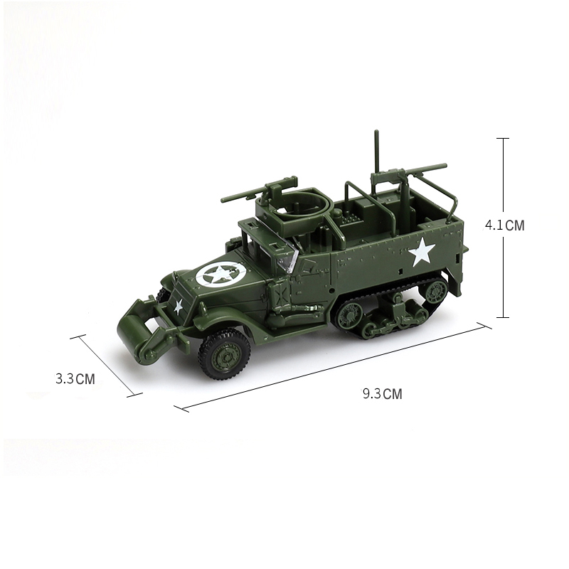 Mainan Rakit Model 4D 1 / 72 M3A1 Semitracked Armored Diy