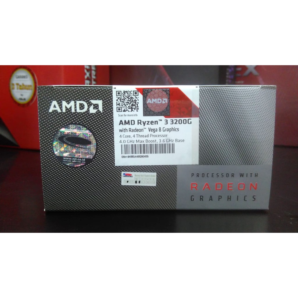 PROCESSOR AMD RYZEN 3 3200G BOX AM4 GARANSI RESMI