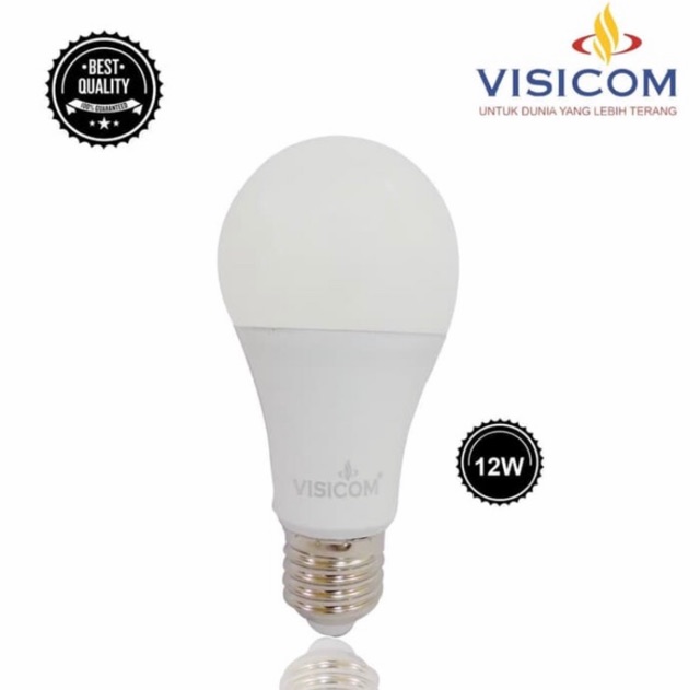 Paket 4 lampu LED Visicom 12w Bohlam 12W 12Watt Putih Hemat Energi