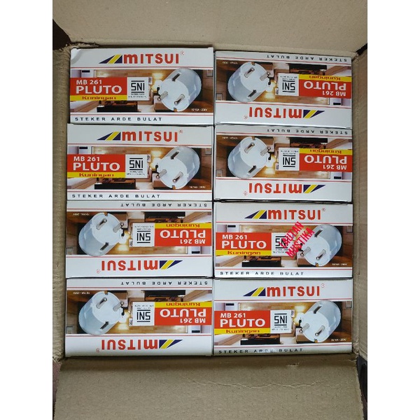 Jual Steker Arde Bulat Putih Colokan Gepeng Steker Lampu Mitsui