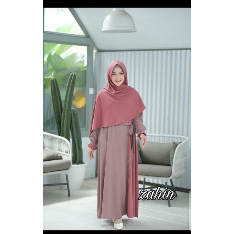 Gamis Set Hijab Zahin Terbaru/ Gamis Nayaka By Zahin.