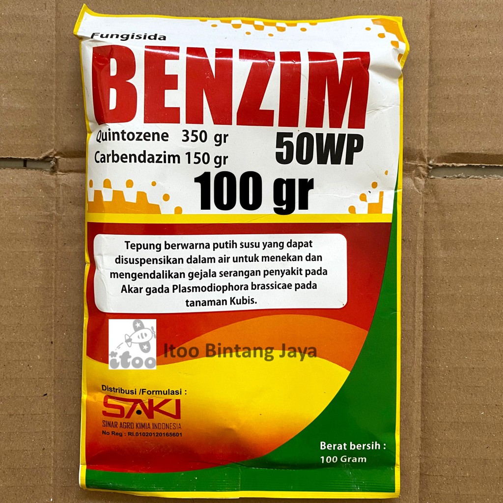 Fungisida Layu Fusarium BENZIM karbendazim kuintozen 50 WP 100 Gr