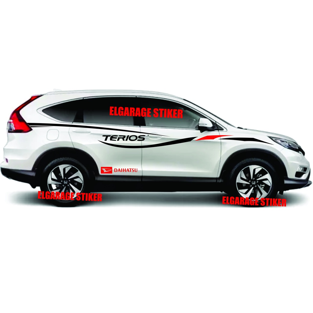 Stiker mobil terios cutting stiker body mobil terios stiker lis mobil terios stiker variasi mobil te