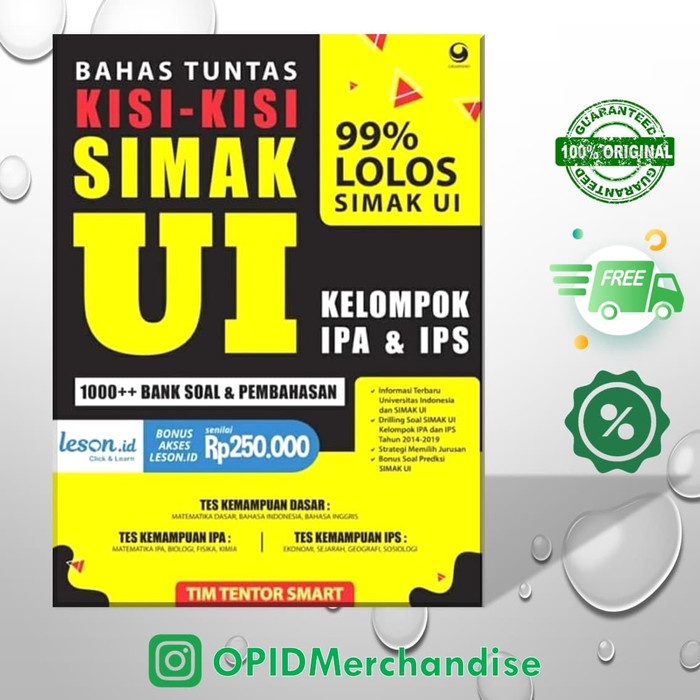 

❤BISA COD❤ Buku 99,9% LOLOS SIMAK UI PROGRAM IPA 2018 2019, Grasindo