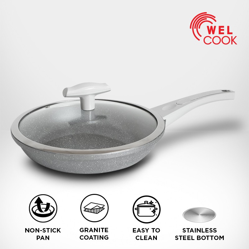 Welcook Panci Antilengket Frypan Granite - 24 cm