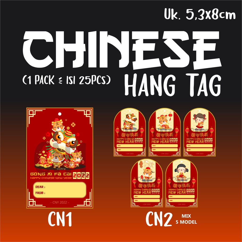 Hang Tag Imlek 2022 - Hangtag Kartu Ucapan - Ucapan Chinese New Year