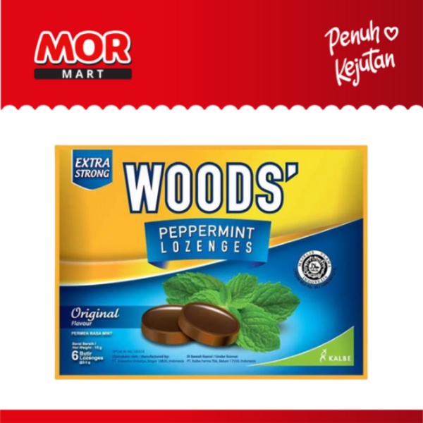 

WOODS Pappermint Lozenges Candy Extra Strong Permen 15 gr