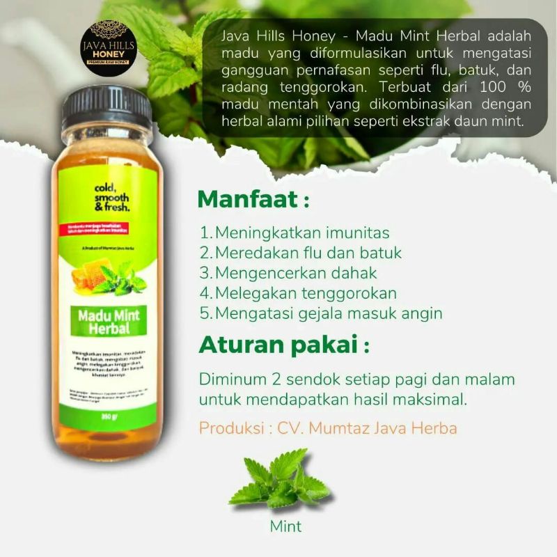 

FREE JAHE MERAH | MADU BATUK MINT JAVA HILLS 350gr