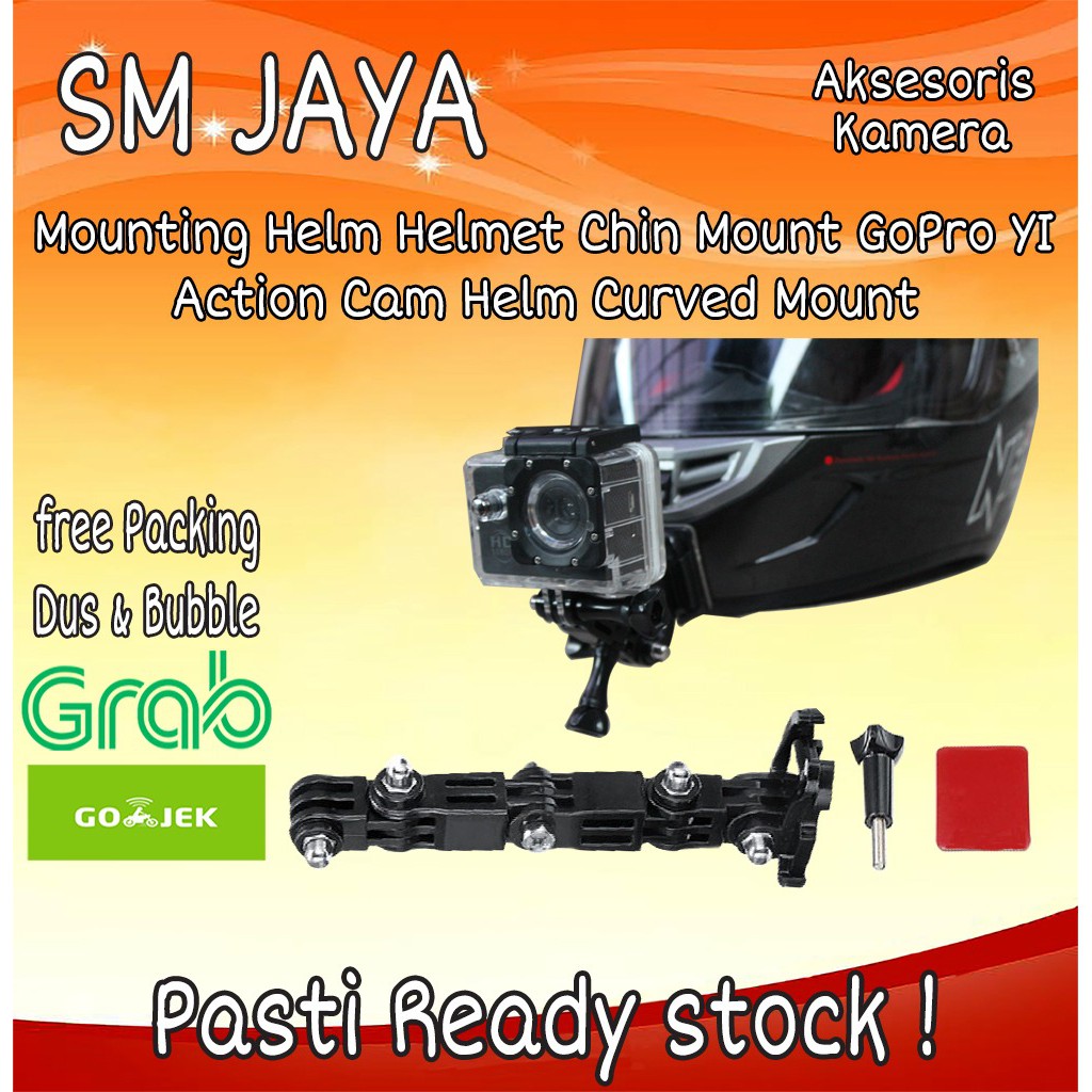Mounting Helm Helmet Chin Mount GoPro YI Action Cam Helm Curved Mount