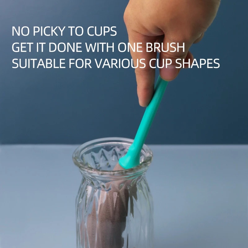 Sikat Spons Pembersih Botol Susu Bayi Dengan Gagang Panjang