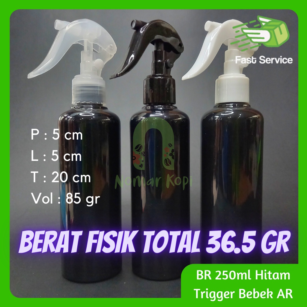 BOTOL 250ML PUTIH CANTIK TRIGGER BEBEK NECK 24 PET TEBAL SANITIZER DISINFEKTAN