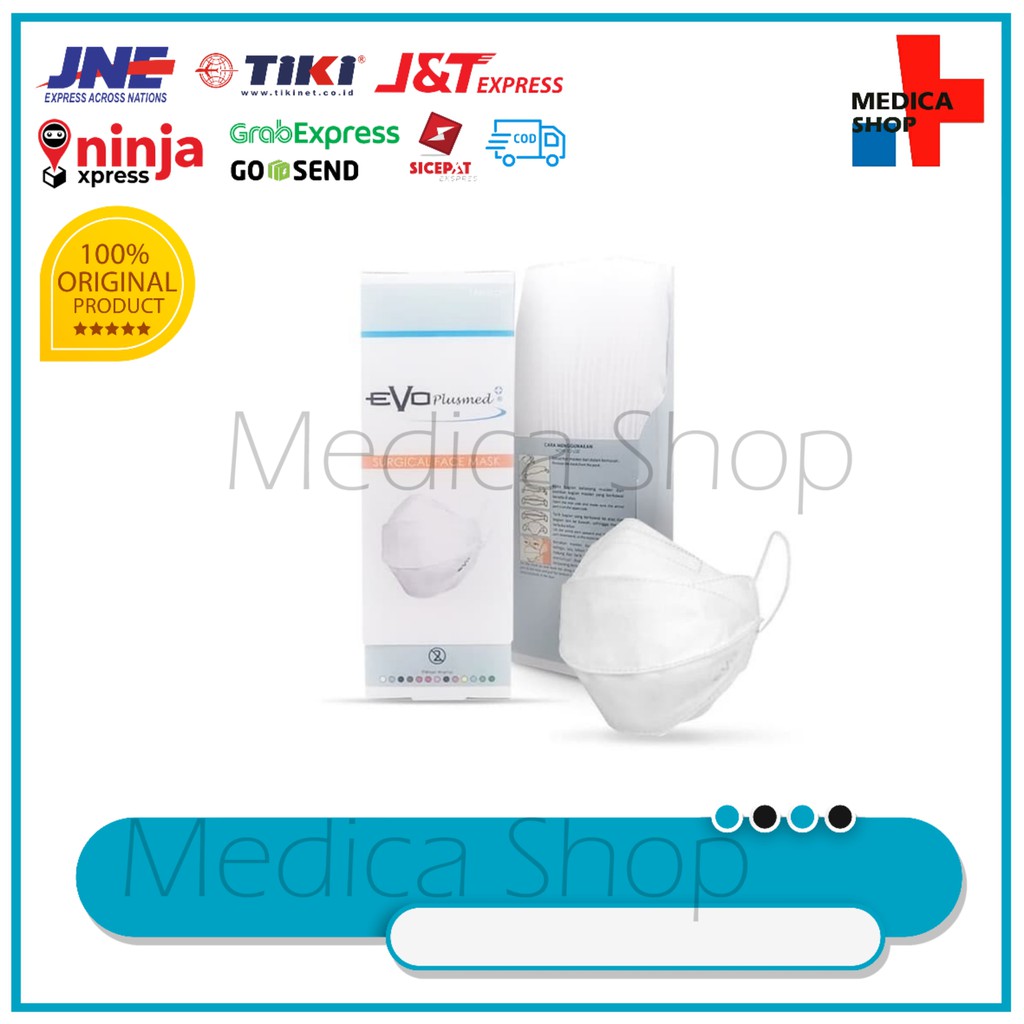 masker evo plusmed 1 box isi 25pcs putih