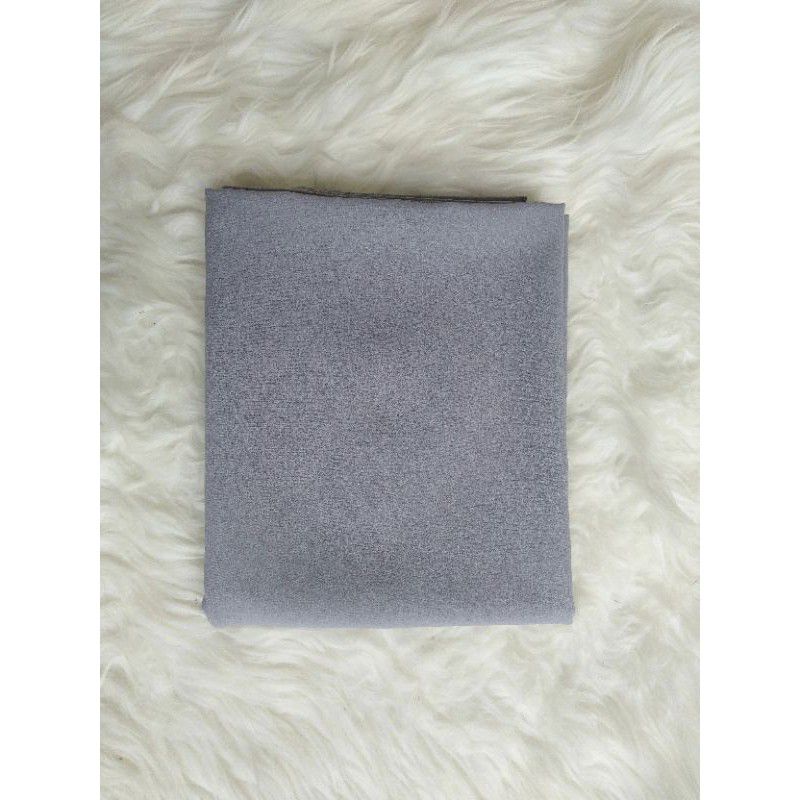 (200x75) Pashmina JUMBO SYARI JAHIT TEPI / Pashmina panjang /-Abu-abu