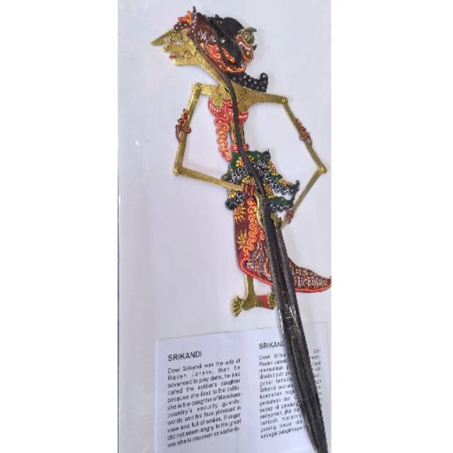 (BISA COD) KERAJINAN MINIATUR WAYANG KULIT DEWI SRIKANDI MINI CAPERAN SUPER HALUS HARGA PER PCS