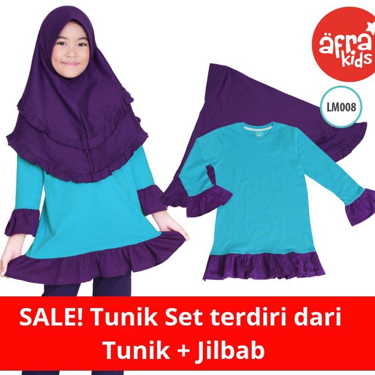 TUNIK AFRAKIDS SET AFRAKIDS LM008 – OCEAN BLUE / BARNEY