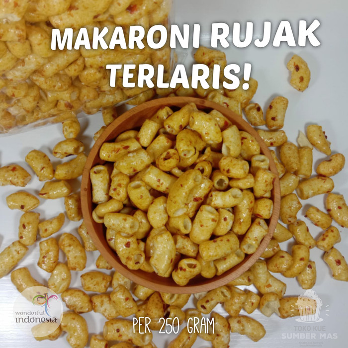 MAKARONI BUMBU RUJAK PEDAS MANIS 1 KG / MAKRONI RUJAK / MACARONI RUJAK /