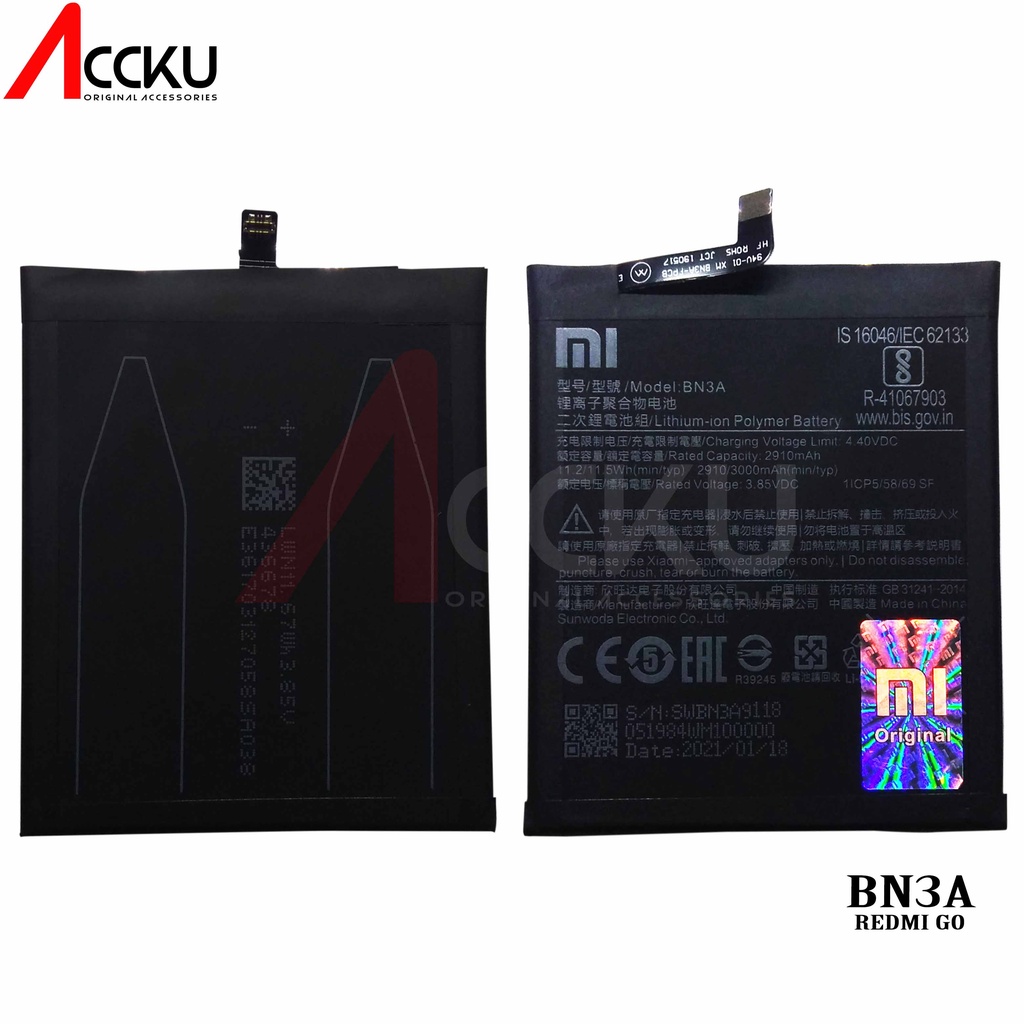 BATERAI XIAOMI REDMI GO BATERAI BATTERY XIAOMI REDMI GO BATERAI  BN3A BATTERY XIAOMI BN3A  ORIGINAL