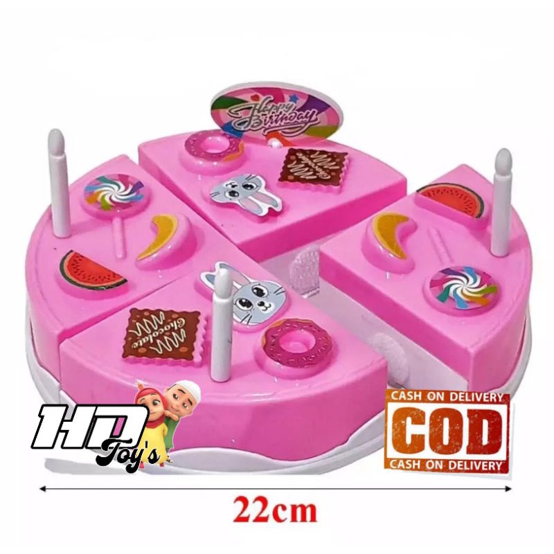 Mainan anak kue tar ulang tahun potong kue tart diameter 16cm / MAINAN ANAK PEREMPUAN