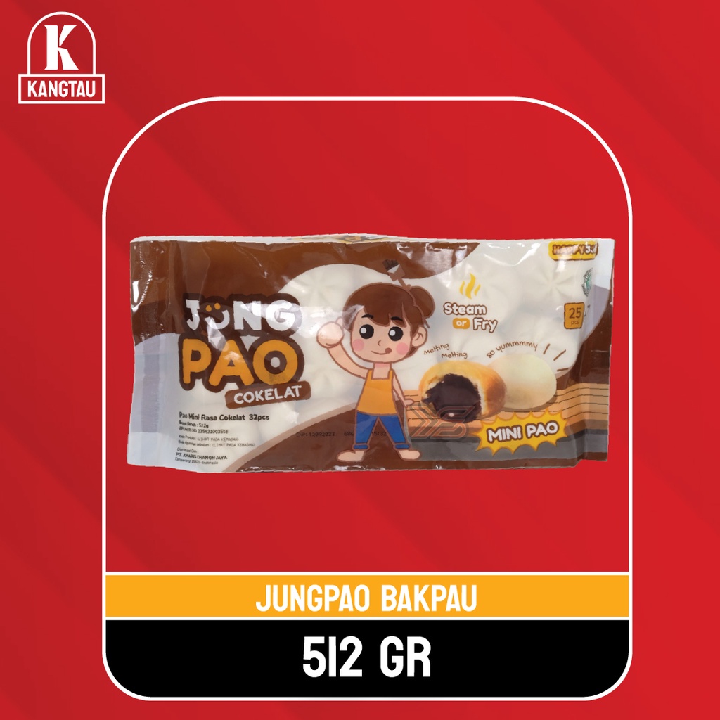 

Jungpao Bakpau Coklat 512GR Isi 32PCS