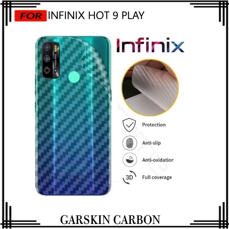 PROMO GARSKIN INFINIX HOT 9 PLAY ANTI GORES BELAKANG HANDPHONE PREMIUM ANTI BEKAS SIDIK JARI