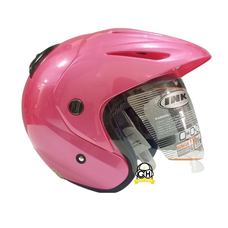 HELM INK CX 22 SPORT B SOLID BRIGHT PINK MET ORIGINAL HELM INK CX22 PINK HELM INK TOPI ASLI ORI GARANSI SNI