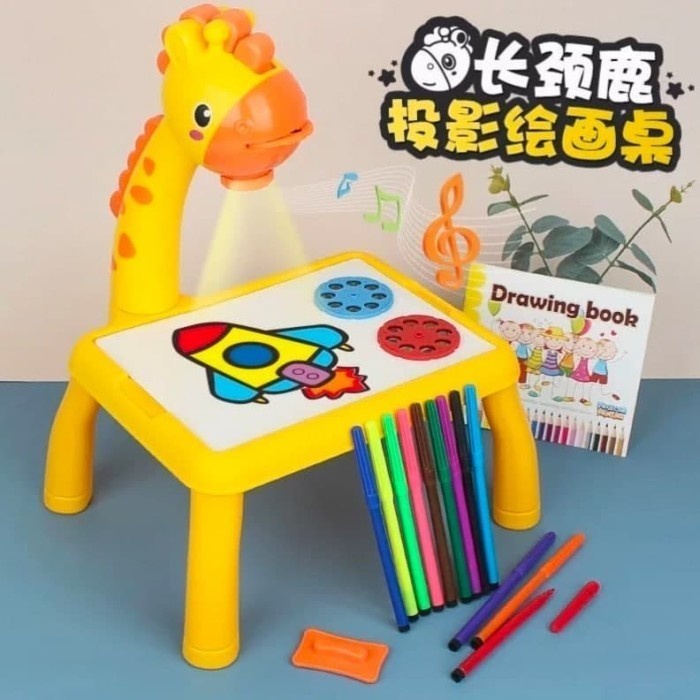 ainan Permainan Maenan Edukatif Meja Belajar Gambar Anak Karakter Jerapah Drawing Table Learning Montessori Education Kids Toys Toys