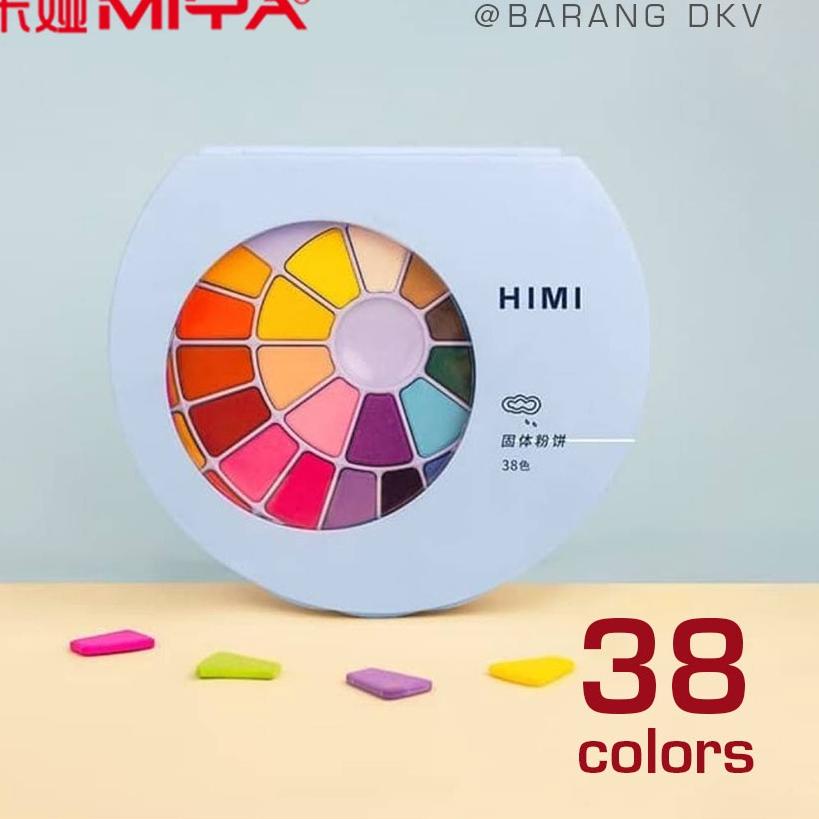 

Best! Miya Himi Watercolor Solid 38 Colors Warna + Kuas