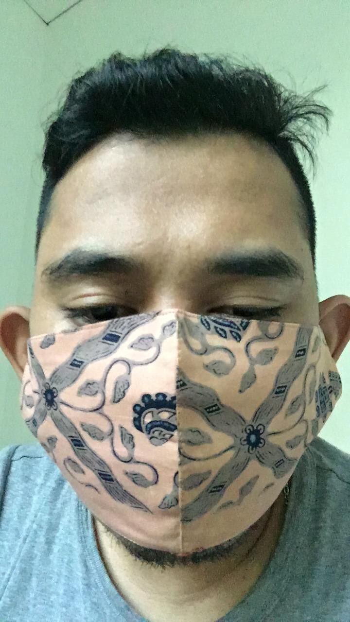 Masker Kain 2ply Motif Cowok