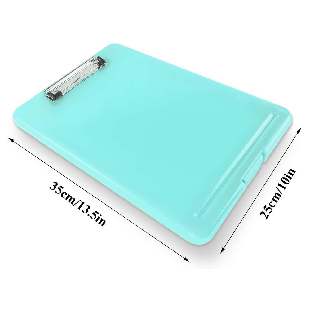 Nickolas1 A4 Clipboard Box Portable Perlengkapan Kantor Ringan Awet Alas Tulisan Alat Tulis Plastik