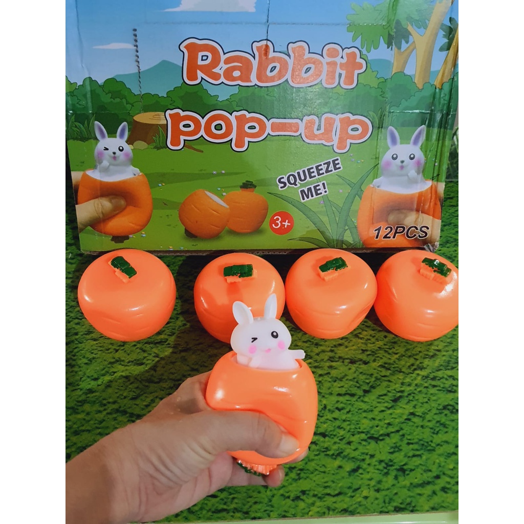Mainan Squeeze Anti Stress Kelinci Pop It Rabbit Carrot