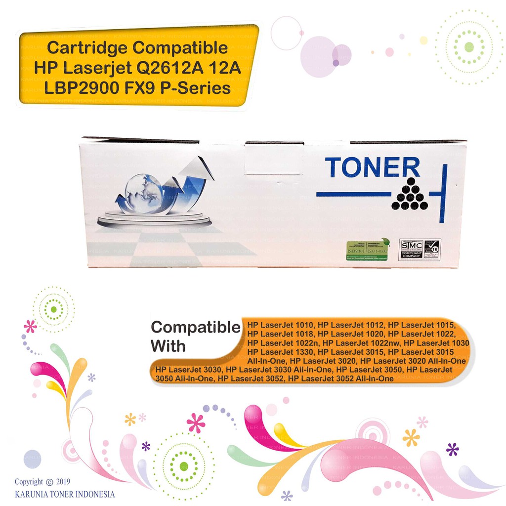 Toner Cartridge Compatible Printer HP Laserjet Q2612A 12A P1010 P1020 LBP2900 P-Series