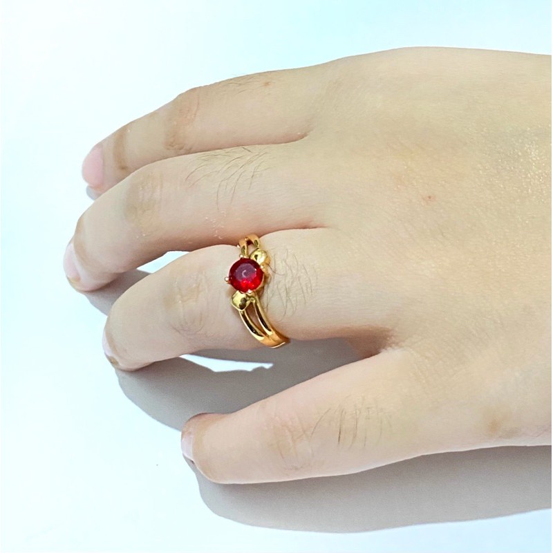 cincin wanita //cincin permata warna //cincin lapis emas //perhiasan wanita //cincin