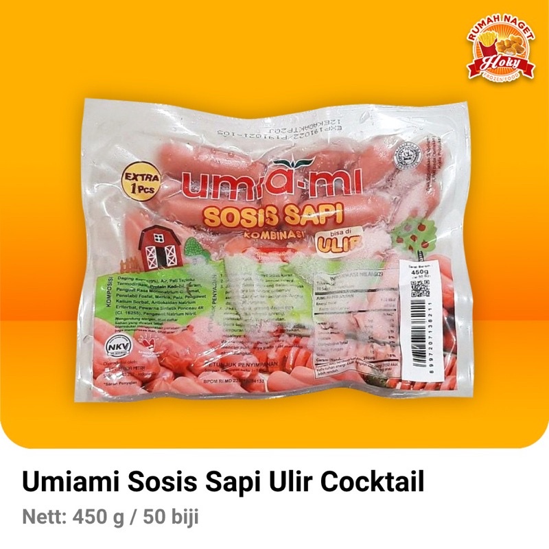 

Umiami Sosis Sapi Mini 450 gr (isi 50 pcs)