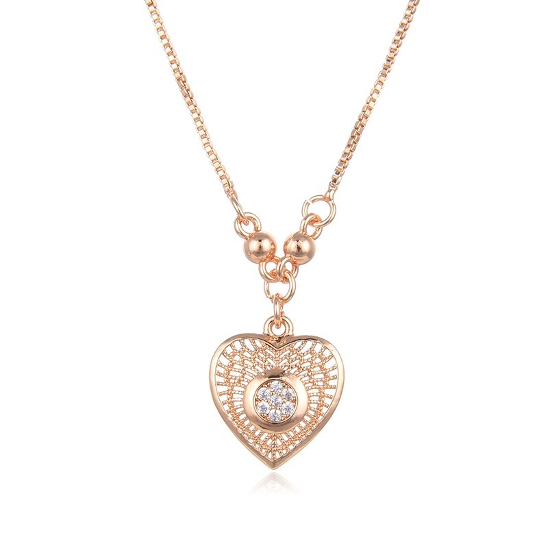 Hyl Jewelry Kalung Titaniun Wanita Permata Perhiasan aksesoris perak Lapis Alloy Emas Muda Love Karat Silver Asli Panjang Muda Dan Anti Luntur-23