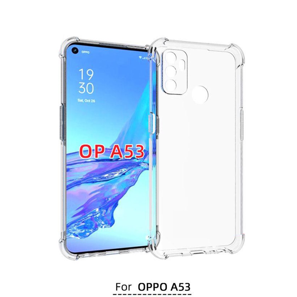 Case Anti Shock Anti Crack Softcase Casing Oppo A53 - Clear