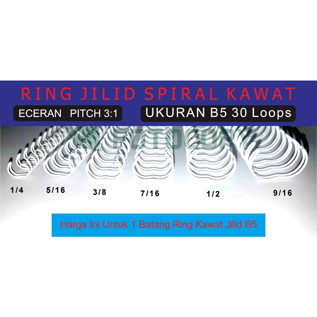 

Spiral Kawat/Ring Kawat Jilid 3:1 B5 - 30 Loops ECERAN