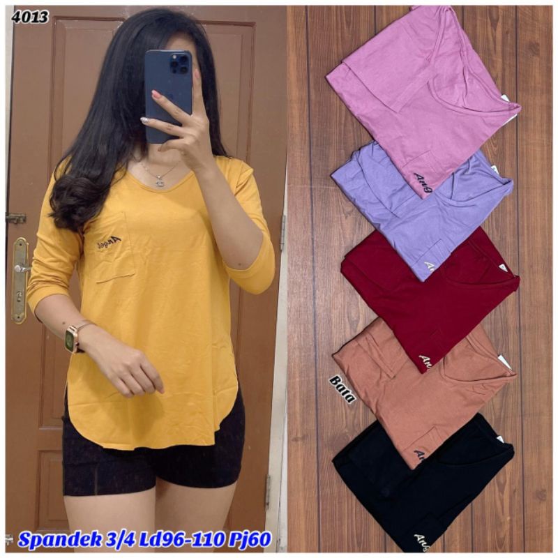 4013 kaos saku angel 3/4 imp