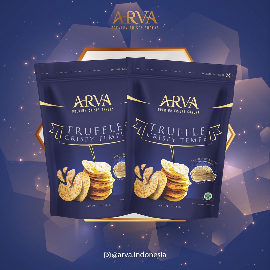 ARVA - TRUFFLE CRISPY TEMPE SNACK - 80 GR (PREMIUM &amp; HALAL)