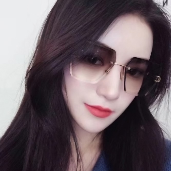 Kacamata Hitam Viral Oversized Bentuk Poligonal Bingkai Kotak Bahan Logam Untuk Wanita