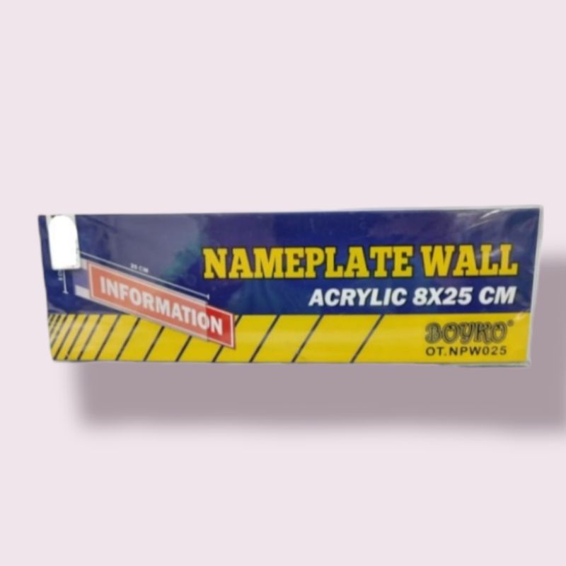 Nameplate wall acryl