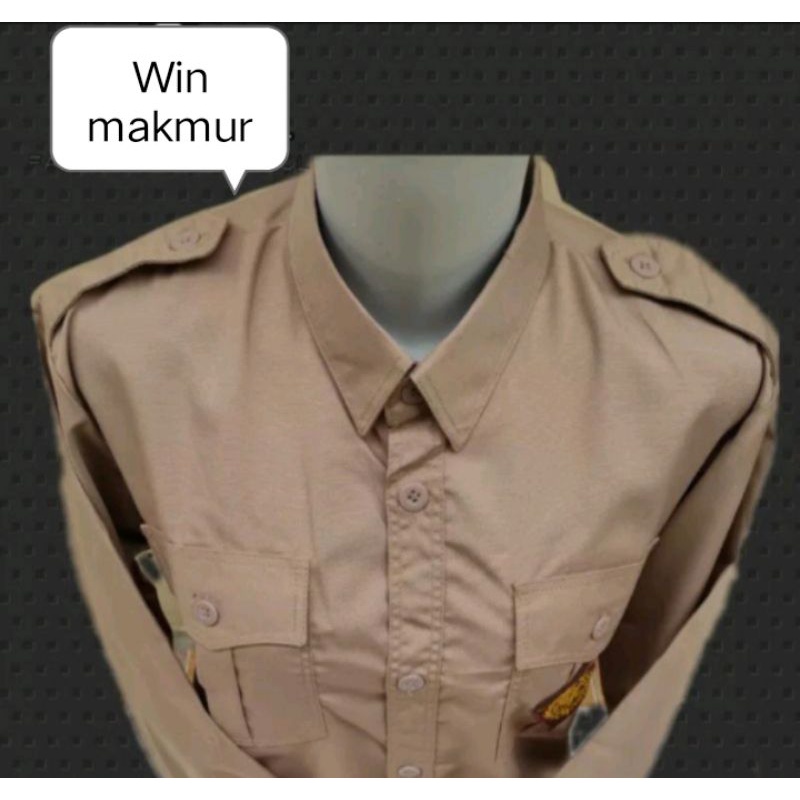 kemeja rapilo / baju pramuka rapilo / rapilo / kemeja panjang rapilo / baju pramuka coklat susu