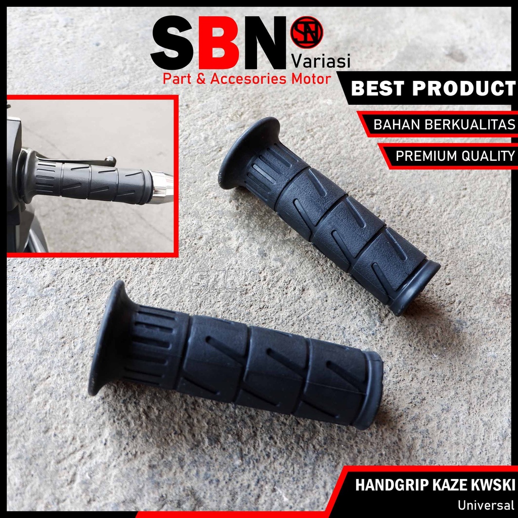 Handgrip KAZE KWSAKI / Grip Posol Gas Motor Model Kaze Kawasaki Warna Hitam