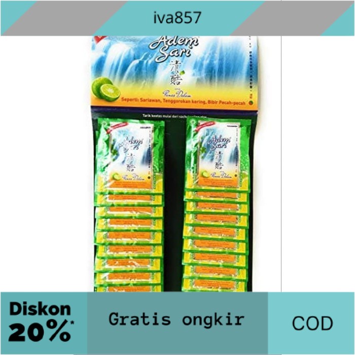 

PROMO Adem Sari Sachet (isi 24 sachet) GRATIS ONGKIR