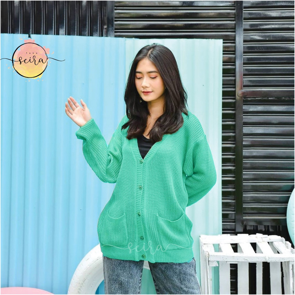 [BISA COD] Merissa Outer Cardigan / Cardigan Wanita Rajut Halus / Merisa Outer Cardi / Cardigan Rajut Kancing Saku Outer Merisa Knit