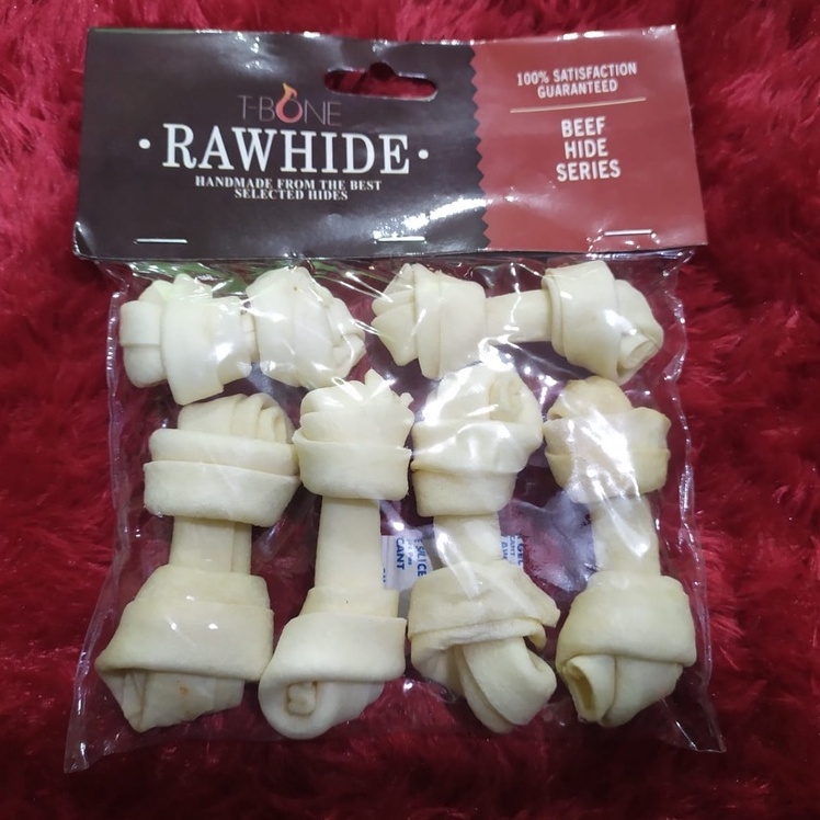 T-Bone Rawhide  Knotted Bone (Tulang Ikat) 1Pack