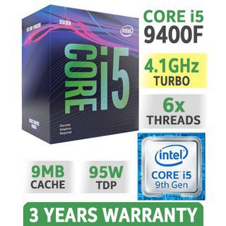 PROCESSOR INTEL CORE i5 9400F 2.9-4.1GHZ (LGA 1151) WITH BOX PROSESOR