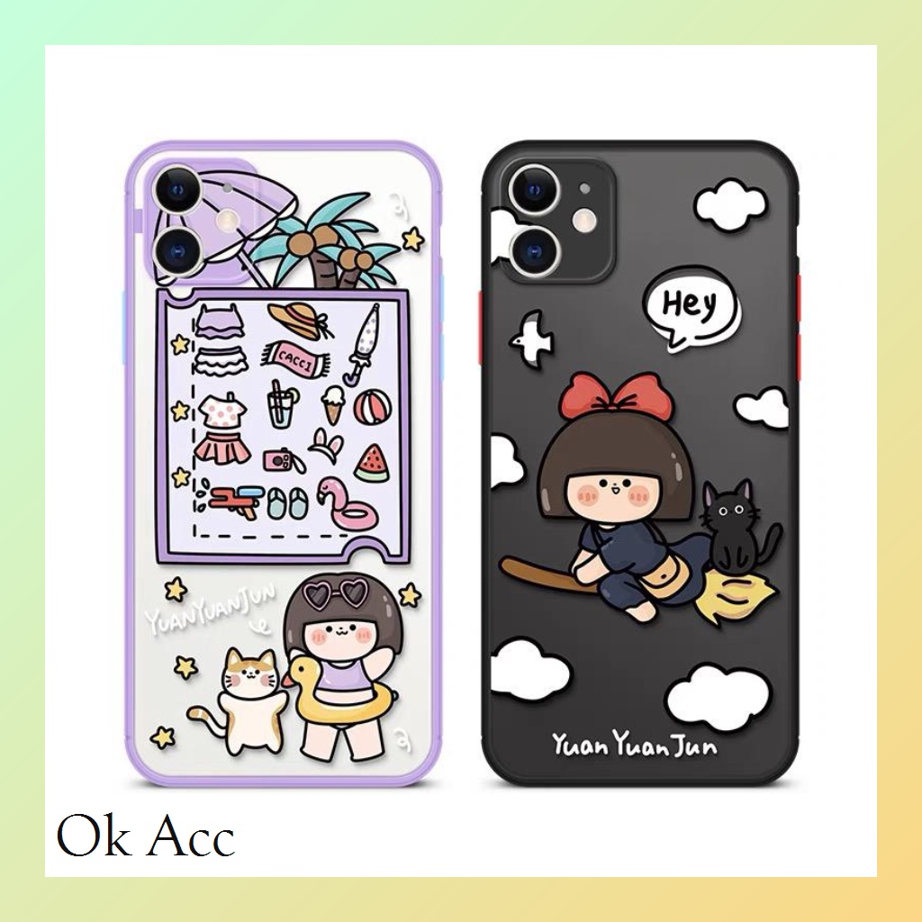 Softcase Lilac Ungu Black Oppo A15 A15s A31 A33 A53 A3S A5 A9 A52 A72 A92 2020 F9 A16 A37/Neo 9 Realme C21y Xiaomi Redmi 8