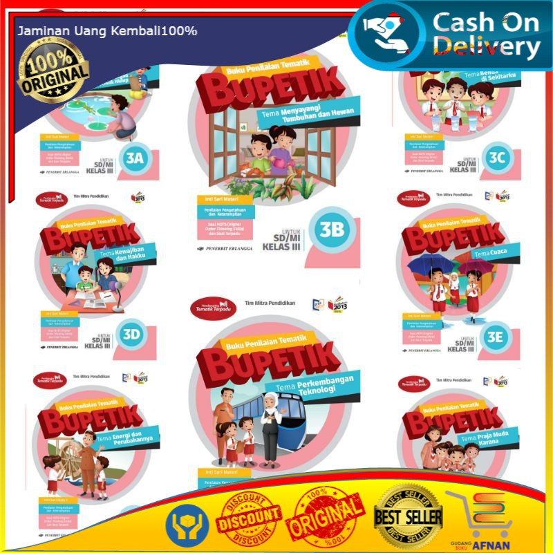 BUKU BUPETIK SD KELAS 3A-3H - PENILAIAN TEMATIK