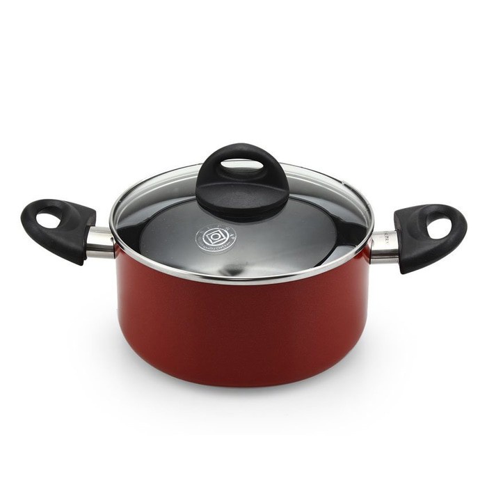 Supra Rosemary / Dutch Oven 24cm Panci Teflon + Tutup Kaca 24 cm - PG