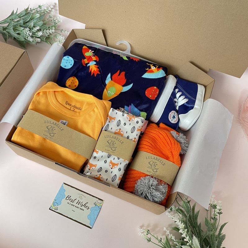 HAMPERS BAYI | KADO LAHIRAN BAYI / NEWBORN GIFT / HAMPERS BABY-ROCKET NAVY